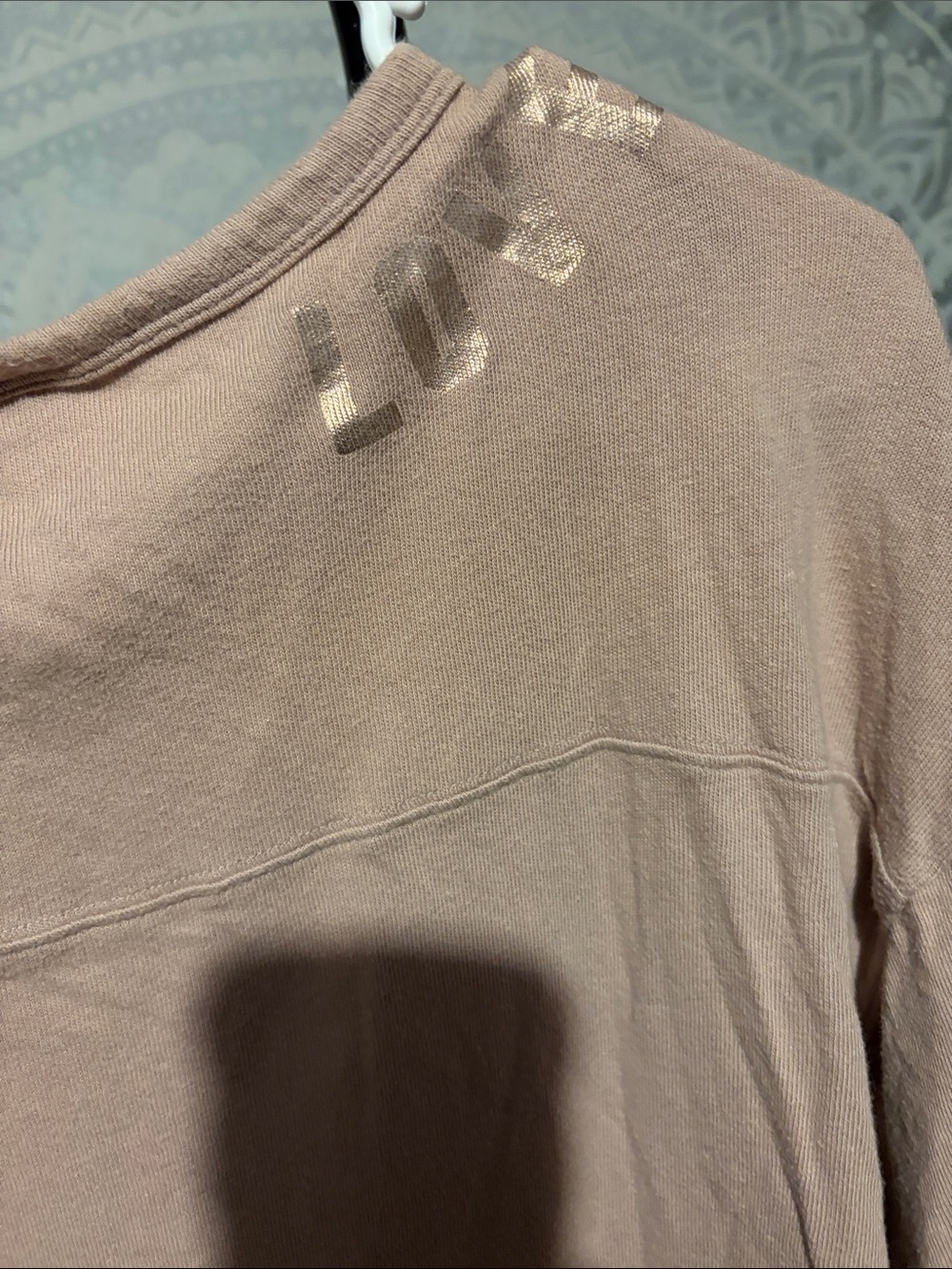 PINK Victoria's Secret Blush Pink Sequin Logo Top - Picture 4 of 7